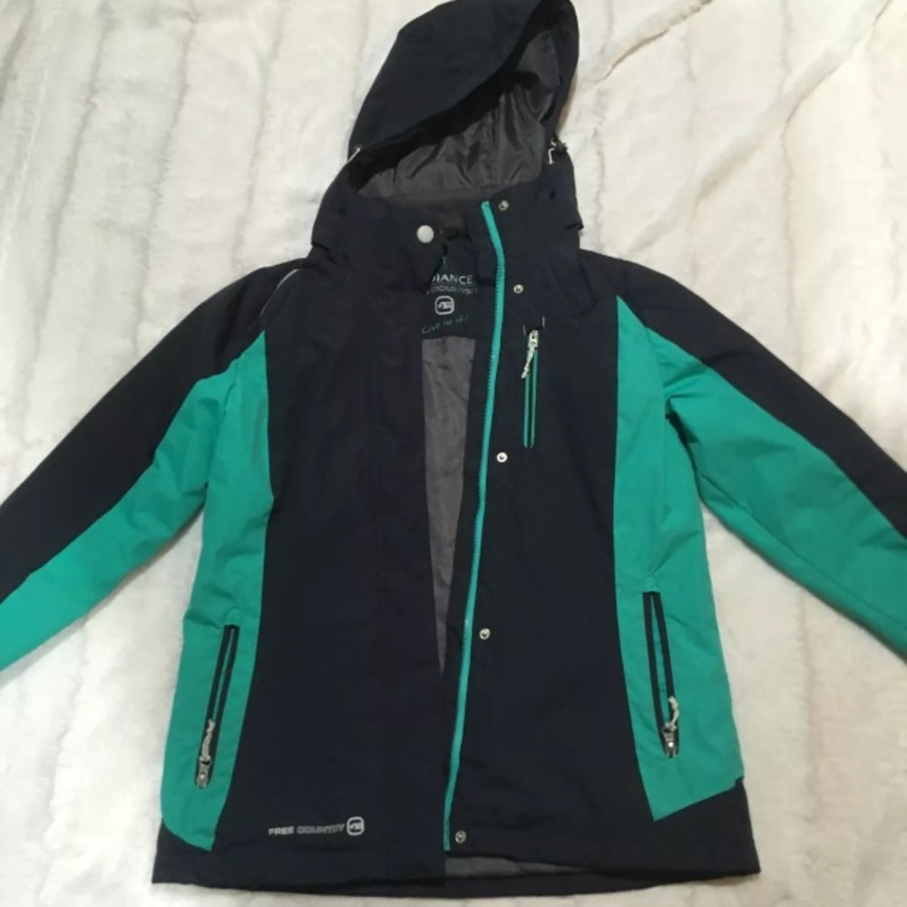 Navy blue and teal Winter Jacket